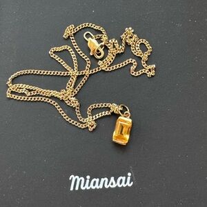 Miansai Citrine Vermeil Necklace with Pendant